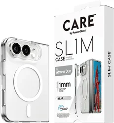 Panzerglass Care Slim Apple iPhone Duo Hoesje MagSafe Back Cover Transparant afbeelding