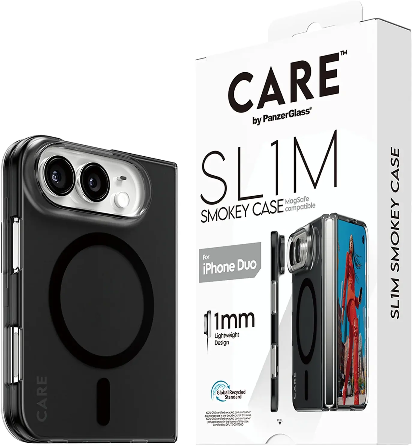 Panzerglass Care Slim Apple iPhone Duo Hoesje MagSafe Back Cover Zwart afbeelding 1