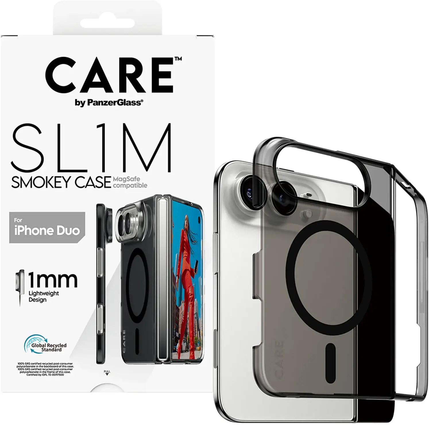 Panzerglass Care Slim Apple iPhone Duo Hoesje MagSafe Back Cover Zwart afbeelding 4