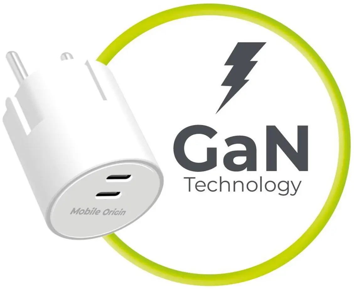 Mobile Origin 30W Dual USB-C Oplader met GaN Technologie & Power Delivery Wit afbeelding 3