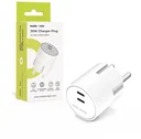 Mobile Origin 30W Dual USB-C Oplader met GaN Technologie & Power Delivery Wit