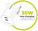 Mobile Origin 30W Dual USB-C Oplader met GaN Technologie & Power Delivery Wit afbeelding 2