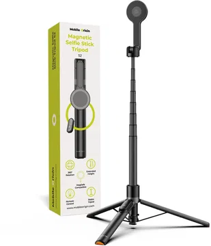 Mobile Origin S2 MagSafe Tripod Selfie Stick met Bluetooth Zwart