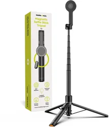 Mobile Origin S2 MagSafe Tripod Selfie Stick met Bluetooth Zwart afbeelding