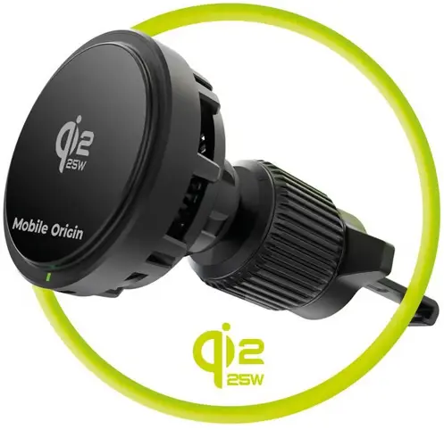 Mobile Origin CA24 Qi2 25W Houder MagSafe Draadloze Autolader Zwart afbeelding 10