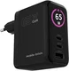 Mobile Origin GaN Snellader 65W met Display 1x USB-A / 2x USB-C PD Zwart afbeelding 15