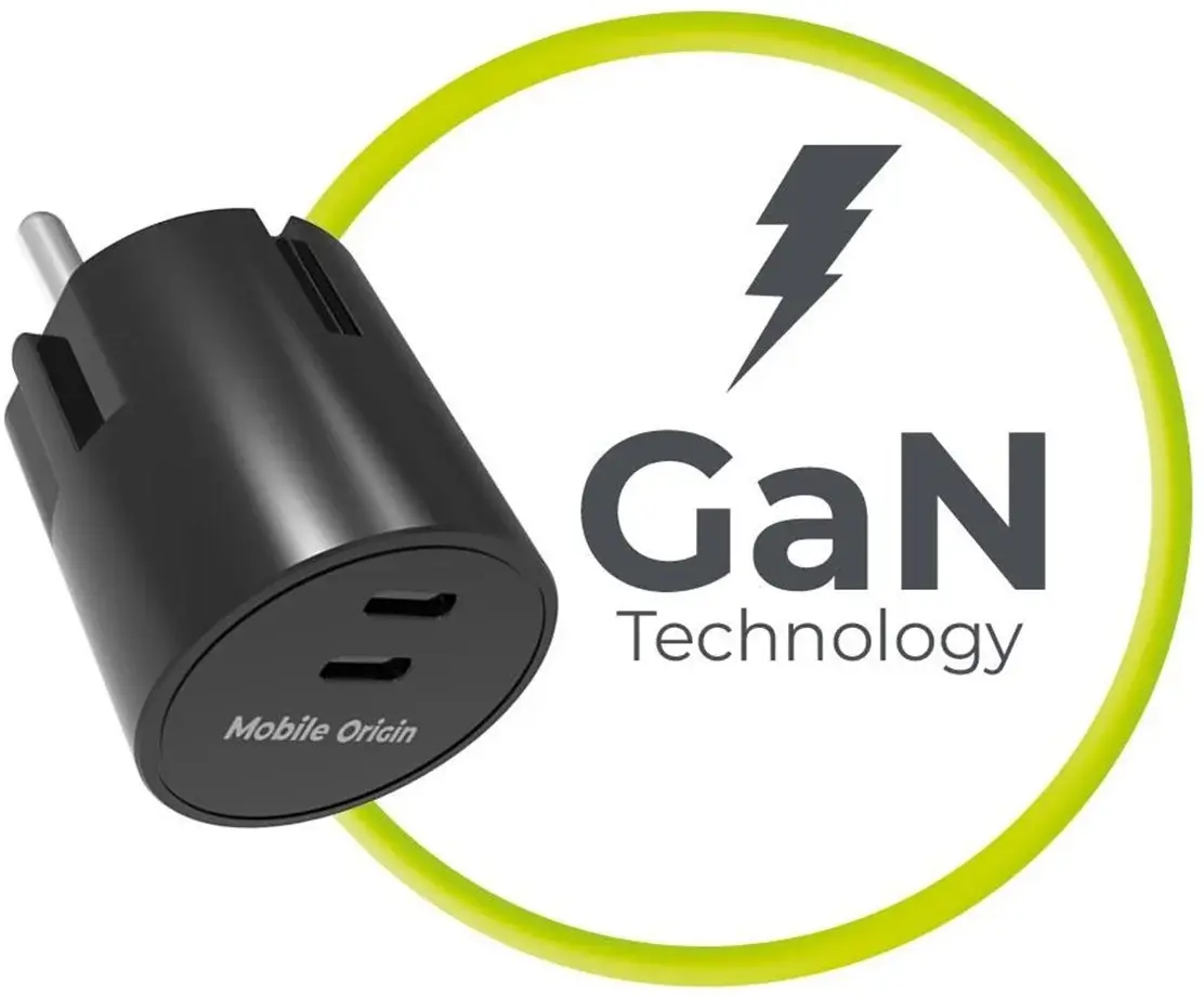 Mobile Origin 30W Dual USB-C Oplader met GaN Technologie & Power Delivery Zwart afbeelding 3