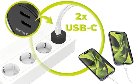 Mobile Origin 30W Dual USB-C Oplader met GaN Technologie & Power Delivery Zwart afbeelding 4