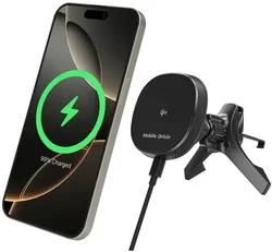 Mobile Origin CA15 Qi2 15W MagSafe Autolader met Koeling Zwart afbeelding