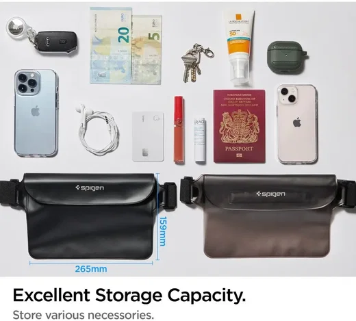 Spigen Aqua Shield A620 Waterdichte Heuptas IPX8 Zwart afbeelding 5