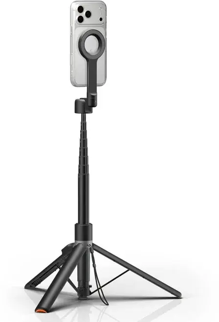 Spigen S582W MagSafe Bluetooth Selfie Stick / Tripod Statief Zwart afbeelding 3