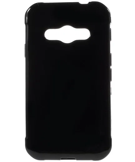 Samsung Galaxy Xcover 3 Glossy TPU Case Zwart afbeelding 1