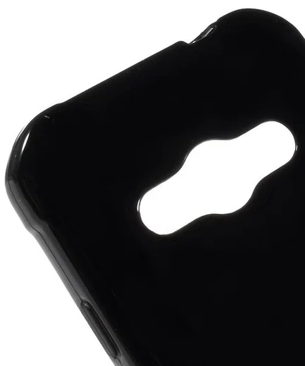 Samsung Galaxy Xcover 3 Glossy TPU Case Zwart afbeelding 4