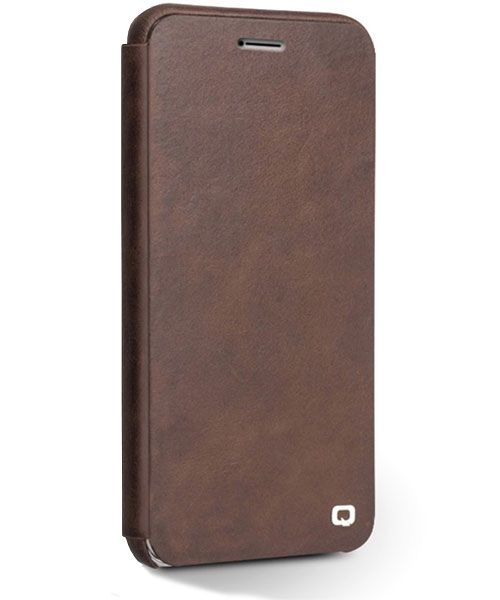 Qialino Leren Flip Hoesje Apple iPhone 6S Coffee afbeelding 2