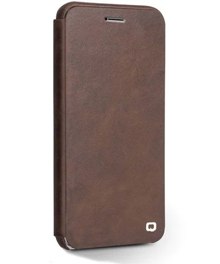 Qialino Leren Flip Hoesje Apple iPhone 6S Coffee afbeelding 2