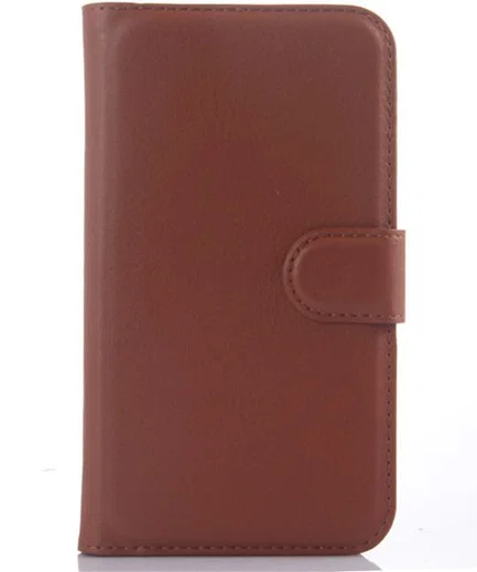Samsung Galaxy Xcover 3 Litchi Stand Case Bruin afbeelding 2