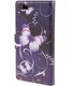 Huawei Ascend P8 Lite Purple Butterfly Wallet Case afbeelding 5