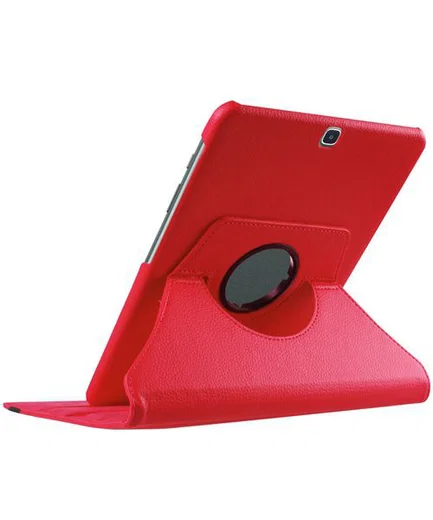 Samsung Galaxy Tab S2 (9.7) Lychee Rotary Stand Case Rood afbeelding 2