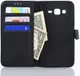 Samsung Galaxy J5 Retro Style Wallet Flip Case Zwart afbeelding 4