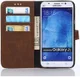 Samsung Galaxy J5 Retro Style Wallet Flip Case Vintage Bruin afbeelding 1