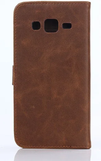 Samsung Galaxy J5 Retro Style Wallet Flip Case Vintage Bruin afbeelding 5