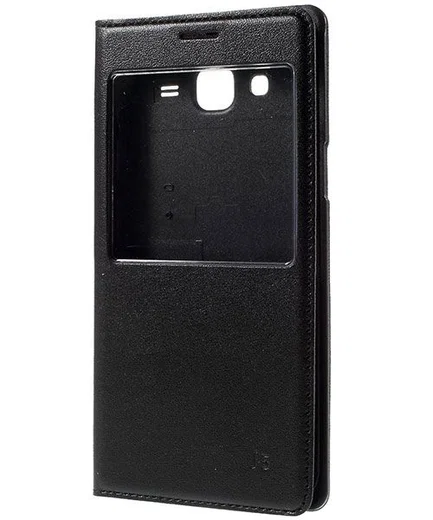 Samsung Galaxy J5 Window View Flip Hoesje Zwart afbeelding 3