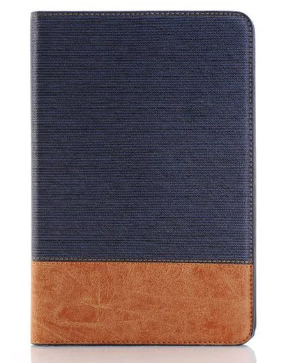 Apple iPad Mini 4 Texture Wallet Book Case Blauw afbeelding 1