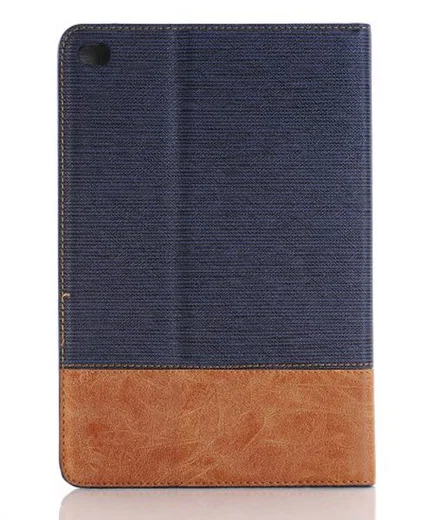 Apple iPad Mini 4 Texture Wallet Book Case Blauw afbeelding 4