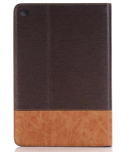 Apple iPad Mini 4 Texture Wallet Book Case Coffee afbeelding 4