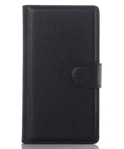 Sony Xperia Z5 Compact Litchi Stand Case Zwart afbeelding 3