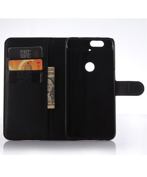 Huawei Nexus 6P Wallet Flip Case Stand Zwart afbeelding 4