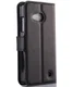 Microsoft Lumia 550 Portemonnee Lychee Leer Case Zwart afbeelding 3