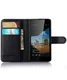 Microsoft Lumia 550 Portemonnee Lychee Leer Case Zwart afbeelding 1