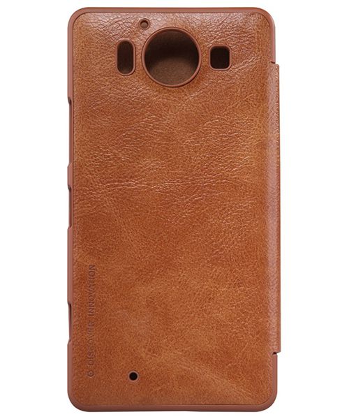 Nillkin Qin Series Lederen Flip Case Microsoft Lumia 950 Bruin afbeelding 3