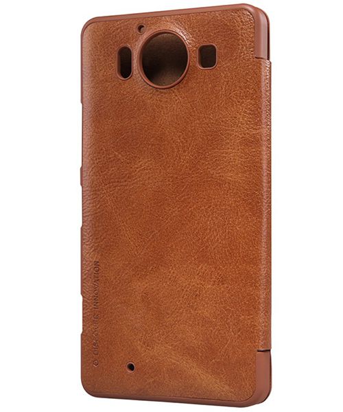 Nillkin Qin Series Lederen Flip Case Microsoft Lumia 950 Bruin afbeelding 5