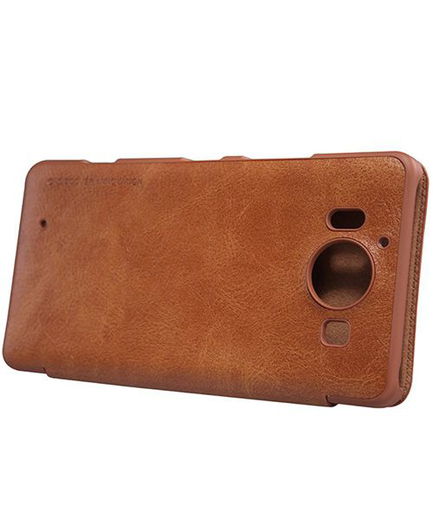 Nillkin Qin Series Lederen Flip Case Microsoft Lumia 950 Bruin afbeelding 7