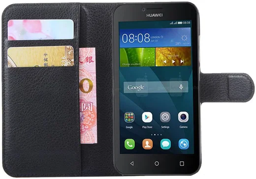 Huawei Y5 (Y560) Portemonnee Hoesje Zwart afbeelding 1