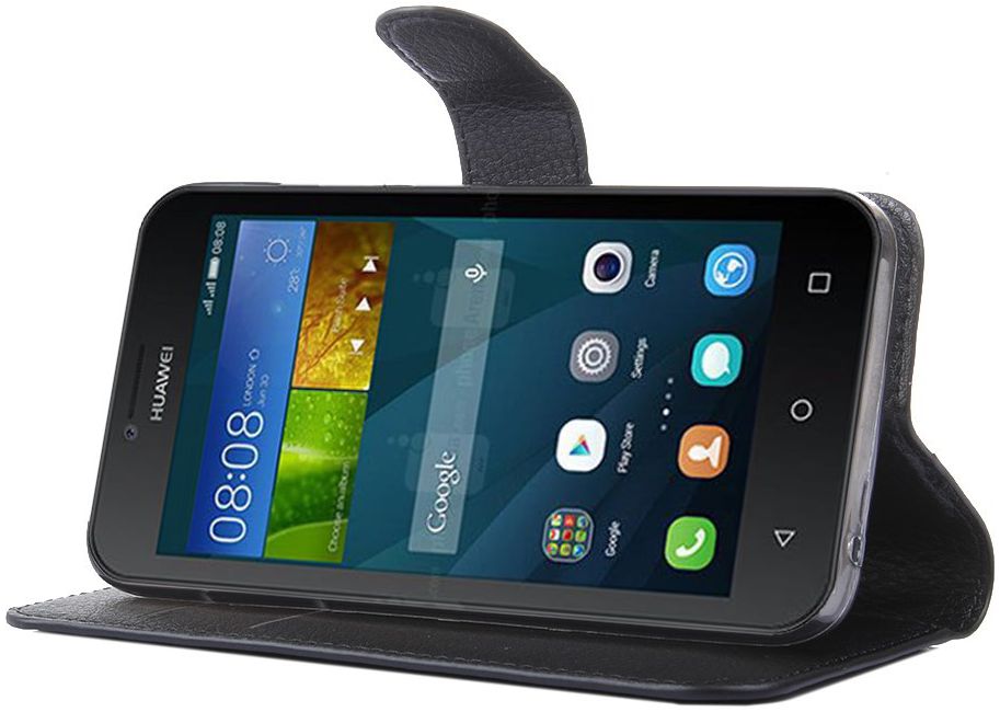 Huawei Y5 (Y560) Portemonnee Hoesje Zwart afbeelding 6