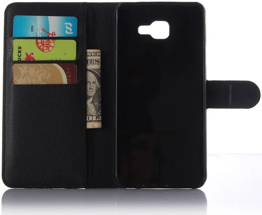 Samsung Galaxy A5 (2016) Lychee Portemonnee Case Zwart afbeelding 7