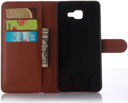 Samsung Galaxy A5 (2016) Lychee Portemonnee Case Bruin afbeelding 7