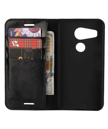 LG Nexus 5X Crazy Horse Portemonnee Hoes Zwart afbeelding 1