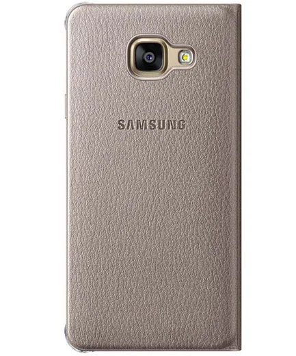 Officieel Samsung Galaxy A3 (2016) Portemonnee Hoesje Goud afbeelding 4