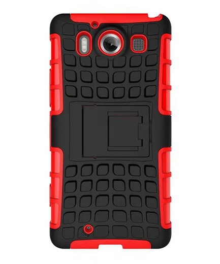 Microsoft Lumia 950 Hybrid Kickstand Back Cover Rood afbeelding 3