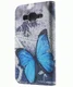 Samsung Galaxy Core Prime (VE) Print Portemonnee Hoesje Blue Butterfly afbeelding 3