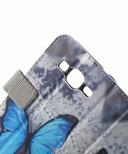 Samsung Galaxy Core Prime (VE) Print Portemonnee Hoesje Blue Butterfly afbeelding 7