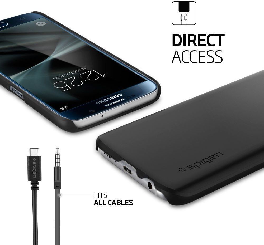Spigen Thin Fit Case Samsung Galaxy S7 Zwart afbeelding 5