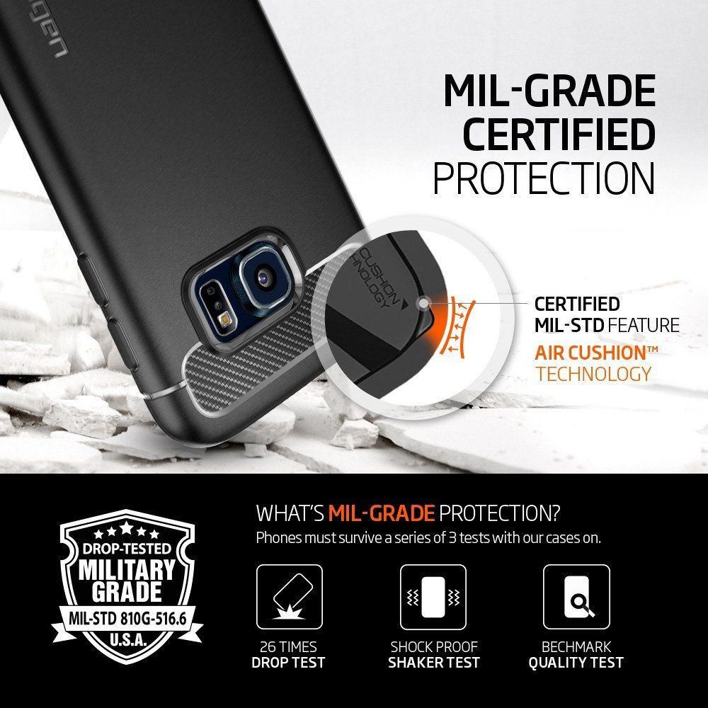 Spigen Rugged Armor Samsung Galaxy S7 Hoesje Back Cover Zwart afbeelding 2