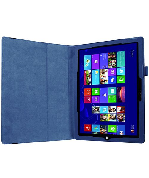 Microsoft Surface Pro 4 / 5 / 6 / 7 Standaard Hoesje Donker Blauw afbeelding 3