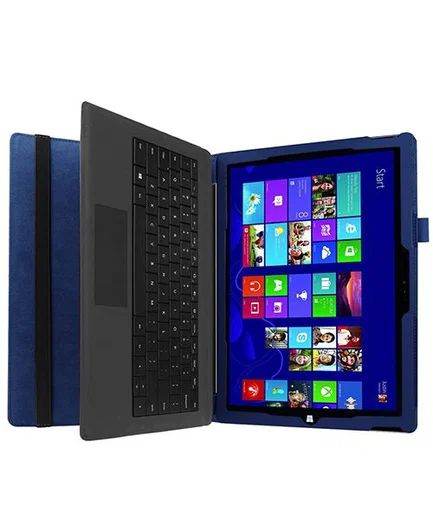 Microsoft Surface Pro 4 / 5 / 6 / 7 Standaard Hoesje Donker Blauw afbeelding 6