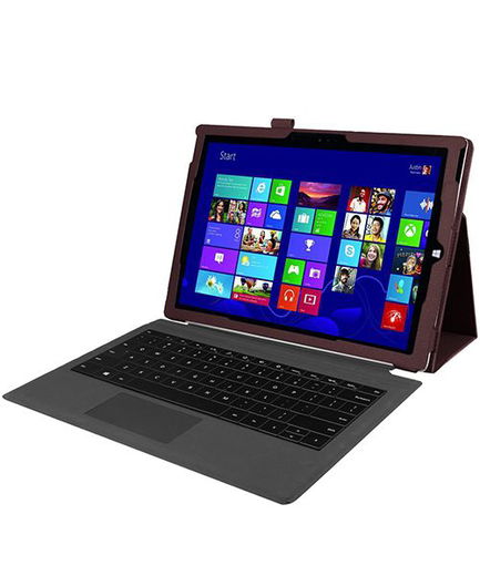 Microsoft Surface Pro 4 / 5 / 6 / 7 Standaard Hoesje Bruin afbeelding 2